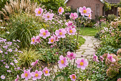 Herbst-Anemone Pink (Höhe 80 cm) - Anemone hupehensis 'Praecox'