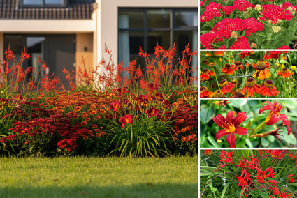 Beetpaket Julian - Bienenfreundliche Gartenpflanzen - Blüht Rot - Sonne