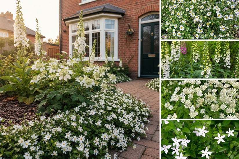 Staudenpaket Maartje - Stauden Weiß blühend - Für Lehmboden - Halbschatten und Sonne Staudenpaket Maartje - Stauden Weiß blühend - Für Lehmboden - Halbschatten und Sonne