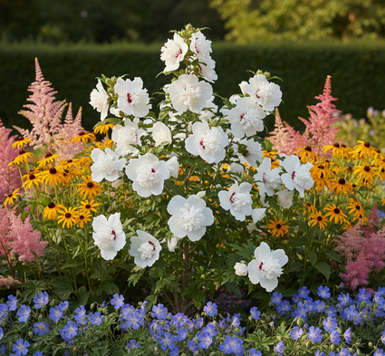 Althea-Strauch (weiß) - Hibiscus syriacus 'White Chiffon'