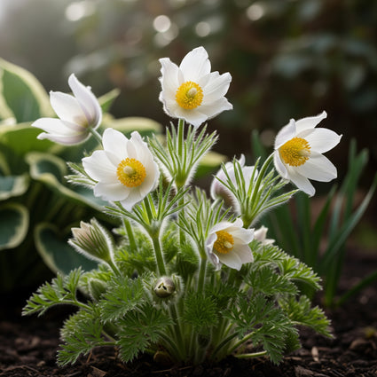 Wildes Männerkraut (weiß) - Pulsatilla vulgaris 'Alba'
