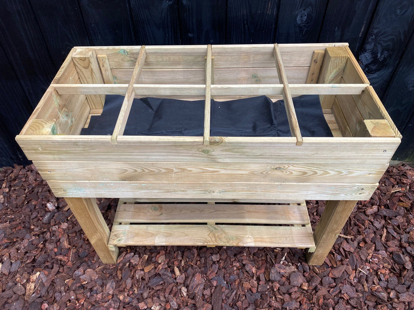 Erhöhter Kräuterkasten aus Holz 50 x 100 x 80 cm Erhöhter Kräuterkasten aus Holz 50 x 100 x 80 cm