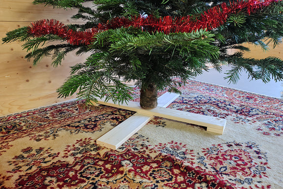 Easyfix Holz-Weihnachtsbaumsockel 80 cm – Kreuz für 1,75–2,50 Meter große Weihnachtsbäume – faltbar