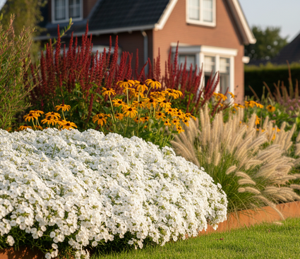 Kriechender Phlox (Höhe 20 cm, Weiß) - Phlox 'Maischnee'