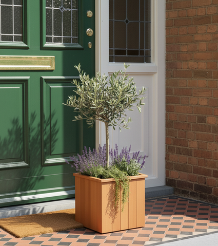 Pflanzkübel Quadratisch Hartholz 45x48x50 cm