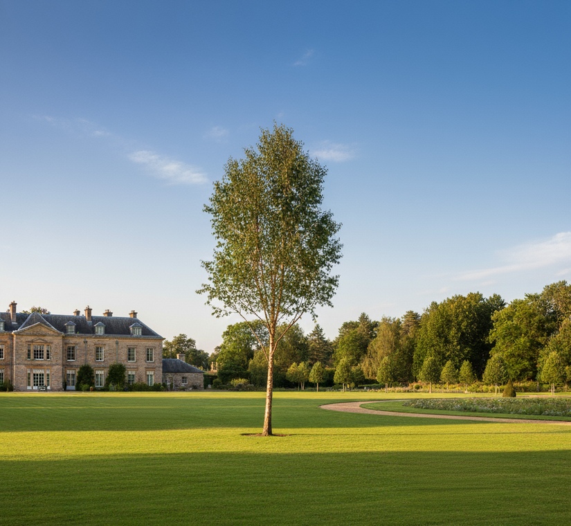 ruwe berk betula nigra op hoge stam ruwe berk betula nigra op hoge stam