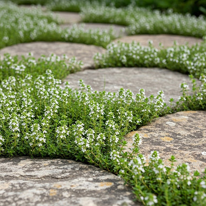 Bio Kriechender Thymian 'Weiß' - Thymus praecox 'Albiflorus' (auch pro m2)