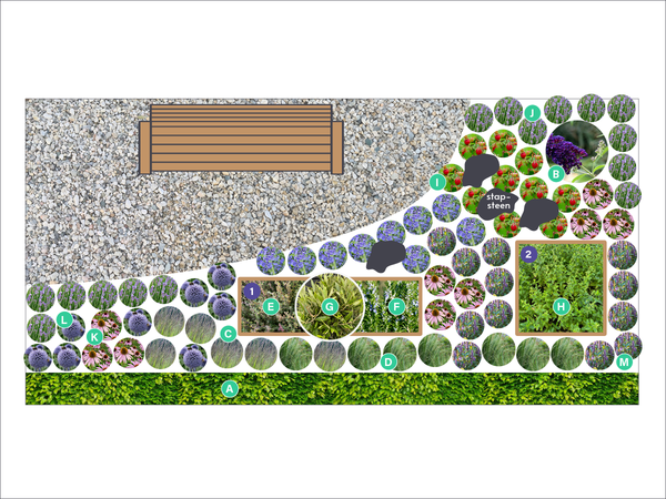 Voortuin Tuinontwerp Nelleke - Gezellig met thee en kruiden uit eigen tuin