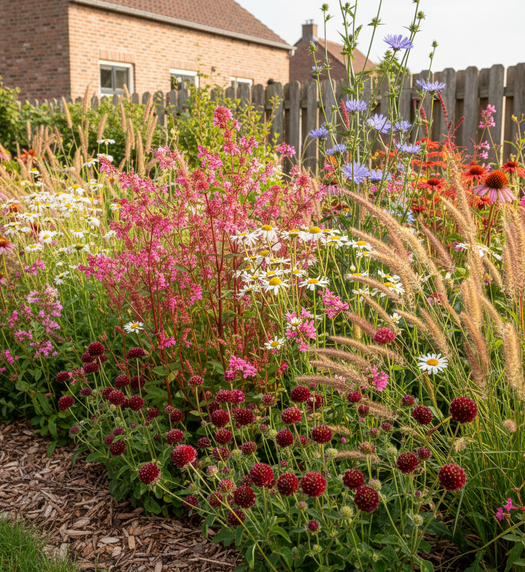 wilde / natuurlijke tuin met biologisch gekweekte planten, 100% gifvrij 