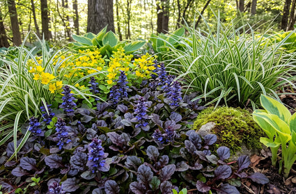 Biologischer Kriechender Günsel - Ajuga reptans 'Black Scallop'