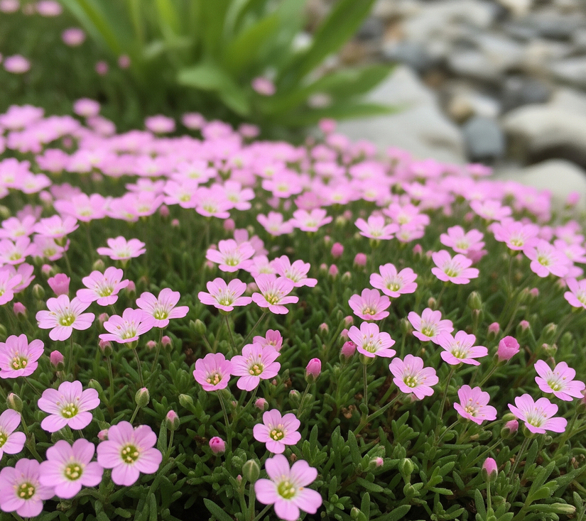 Borderplan Diny – Rabattenpaketsträucher für den kleinen Garten – Blütenfarbe Lila und Weiß – Halbschatten – Ab 3 m2
