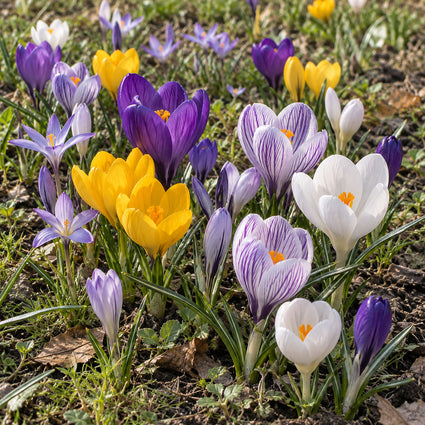 Krokus Botanische Mischfarben – 180 Blumenzwiebeln