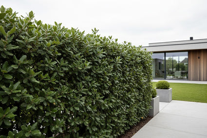 Schirm aus Olivenweide - 160h x 120w - Elaeagnus ebbingei-Hecke (fertig)