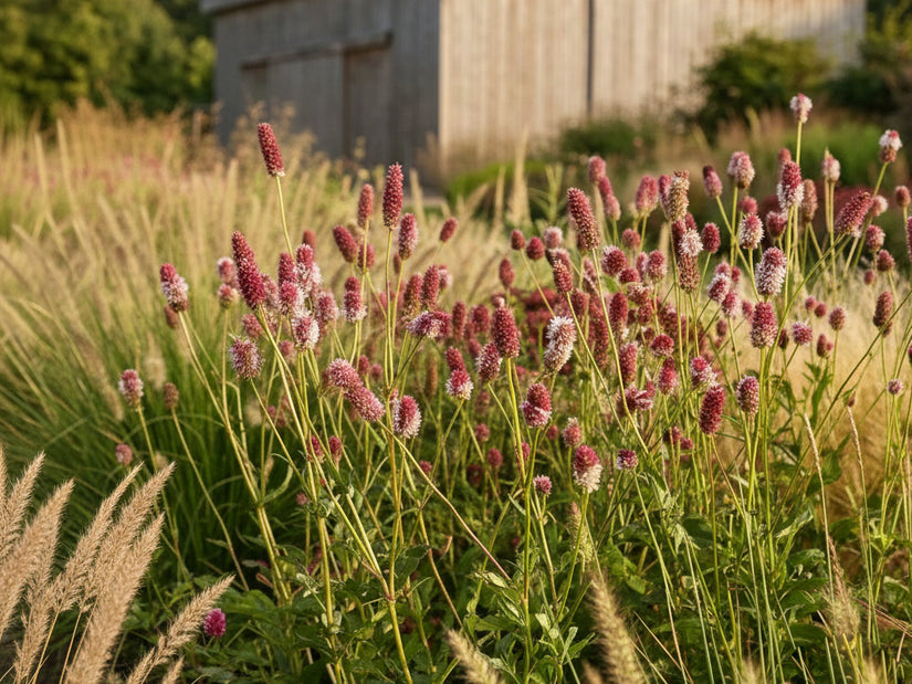 Großer Wiesenknopf (Rosa) - Sanguisorba officinalis 'Pink Tanna'