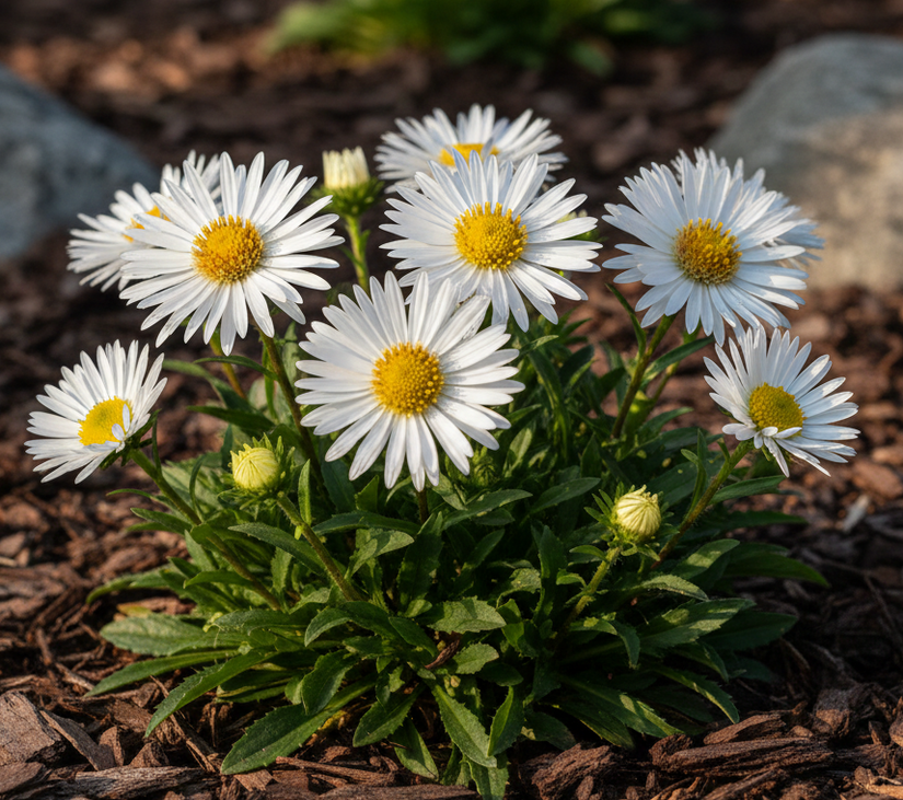 Alpenaster (Höhe 20 cm) - Aster alpinus 'Albus'
