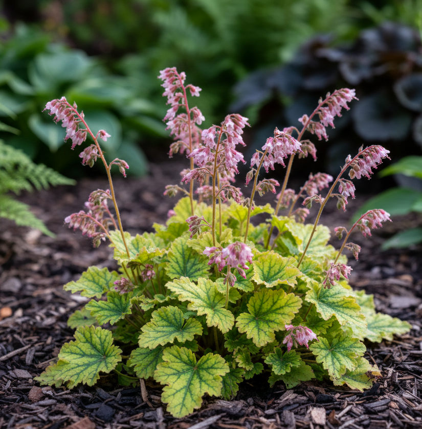 Purpurglöckchen (grün panaschierte Blätter) - Heuchera 'Paris'
