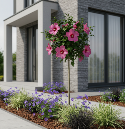 Eibischrose am Stiel - Hibiscus syriacus 'Woodbridge'