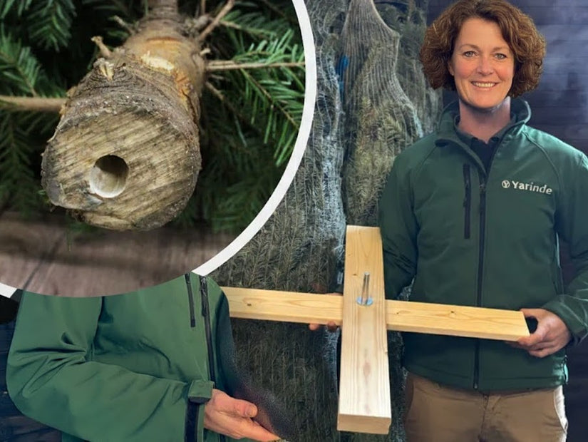Easyfix Holz-Weihnachtsbaumsockel 80 cm – Kreuz für 1,75–2,50 Meter große Weihnachtsbäume – faltbar