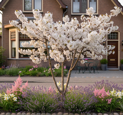 Zierkirsche (weiß/hellrosa) - Prunus 'The Bride'