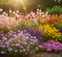  Zonnehoed 'Echinacea' planten, Gele Zonnehoed Rudbeckia, Veldsalie 'Salvia', Zeepkruid 'Saponaria', Knoopkruid, Lavendel, Gewone Agrimonie, Smal Fakkelgras, Meisjesogen 'Coreopsis', Prachtkaars 'Gaura' en rode Daglelie 'Hemerocallis'