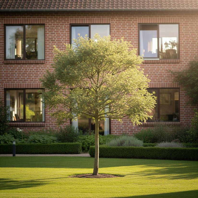 volgroeide grote schijnbeuk op stam