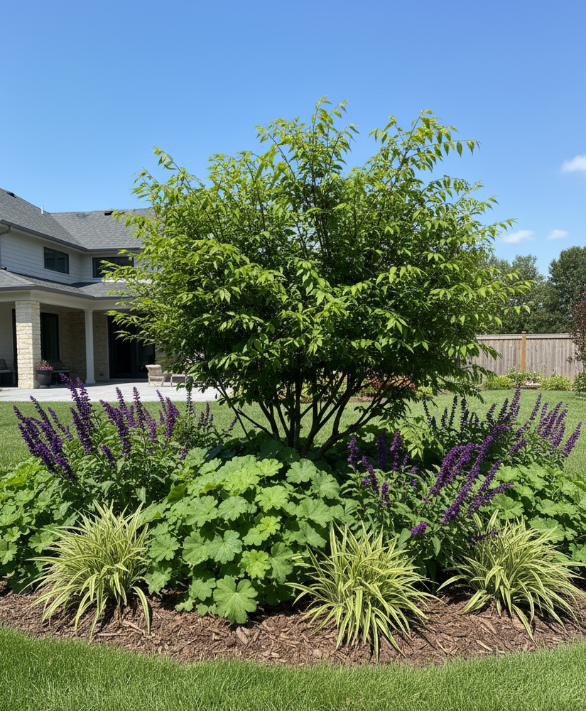 Geflügelter Kardinalshut - Euonymus alatus 'Compactus'