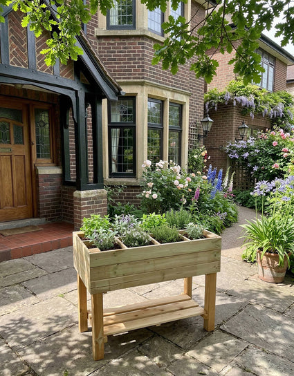 Erhöhter Kräuterkasten aus Holz, 50 x 100 x 80 cm, Angebot