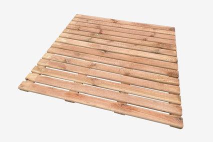 Holzterrassenfliese 100x100 cm Braun imprägniert